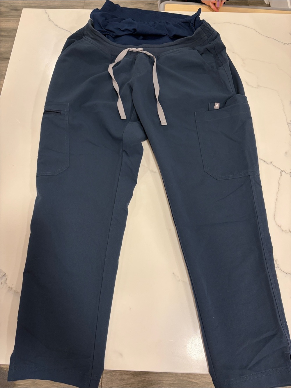Figs Yola maternity Navy Women's Drawstring scrub pant small